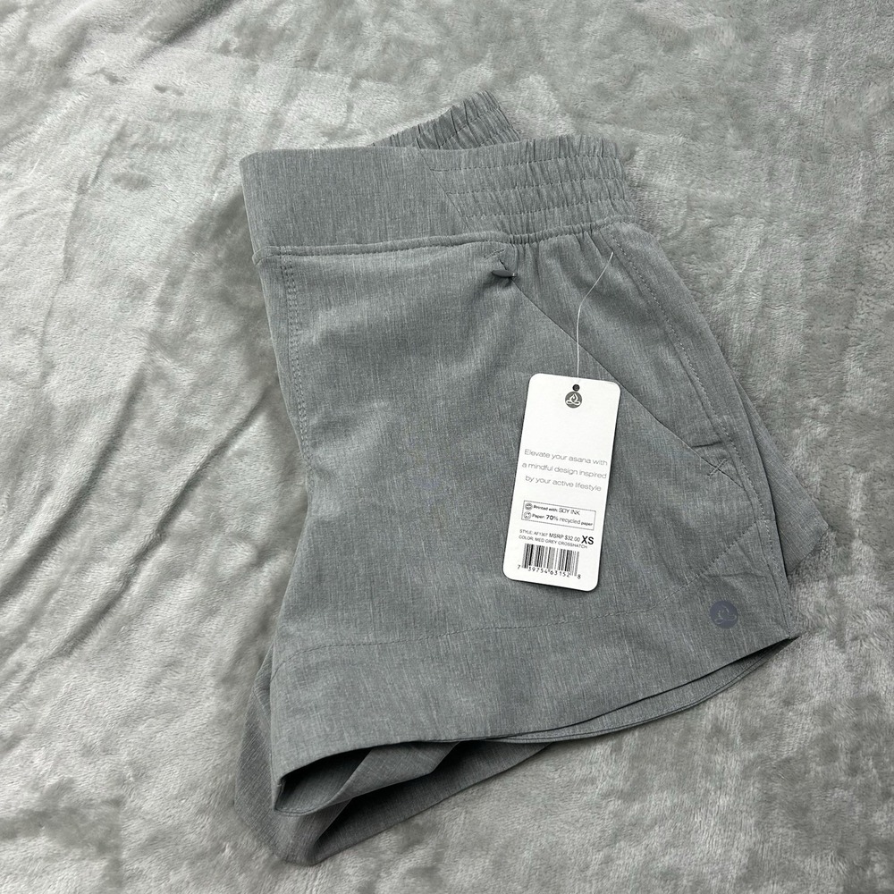 Apana Women's Running Shorts Gray Size XS NWT Yoga Workout Activewear NEW